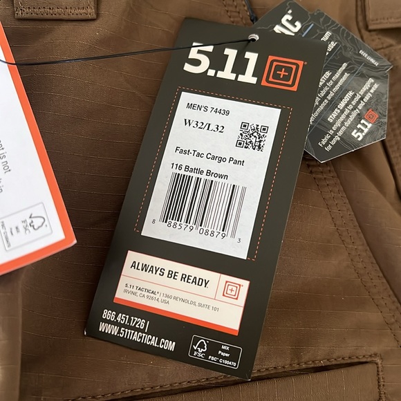 NWT 5.11 Fast-Tac Cargo Tactical Pants - Picture 8 of 8